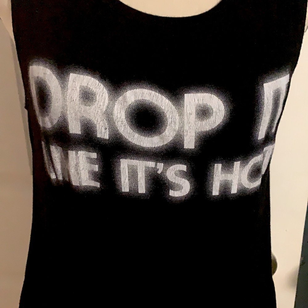 BLACK GRAPHIC RIOPED STYLE TANK TOP/TEE - Picture 5 of 9